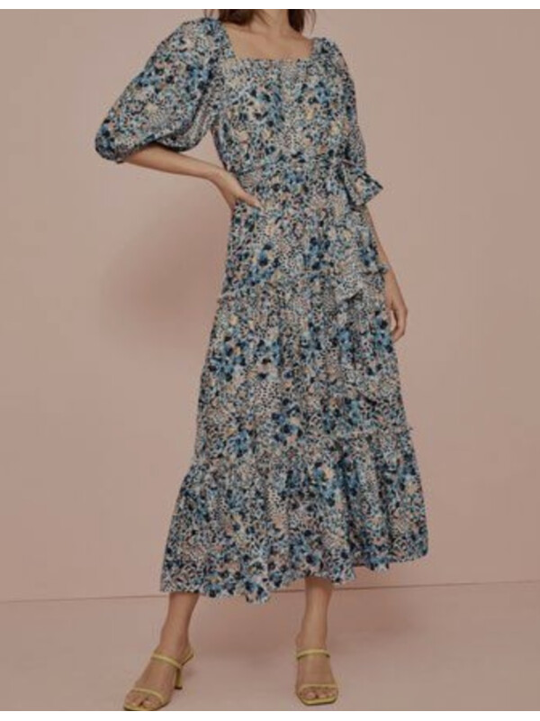 ROCHIE CU PRINT ALBASTRU