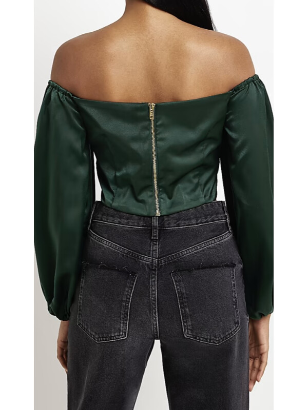 CORSET DIN SATIN VERDE