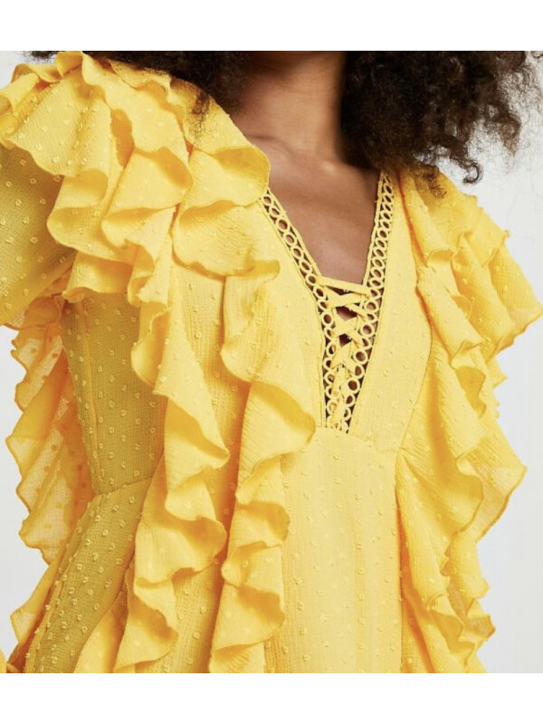 BLUZA GALBENA DIN VOAL