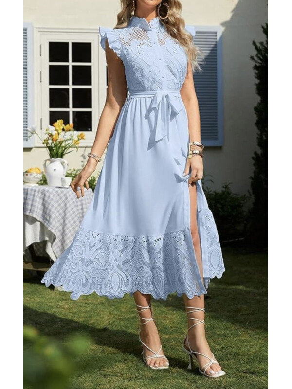 ROCHIE CU DANTELA BLUE