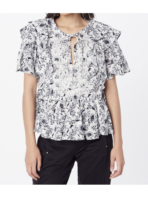 TRICOU CU IMPRIMEU ALB&NEGRU