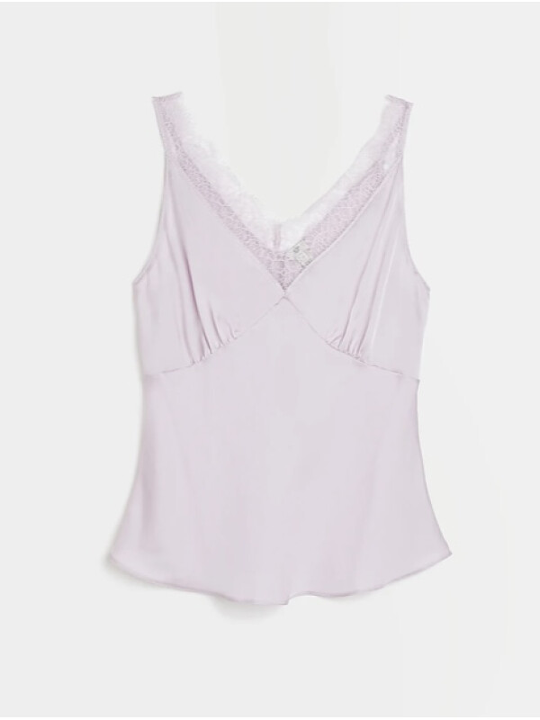TOP CAMI CU DANTELĂ MOV