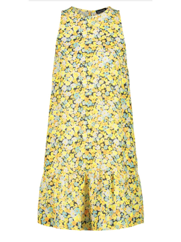 Rochie galbena cu flori 