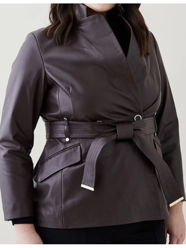 SACOU SCURT DIN PIELE NATURALA