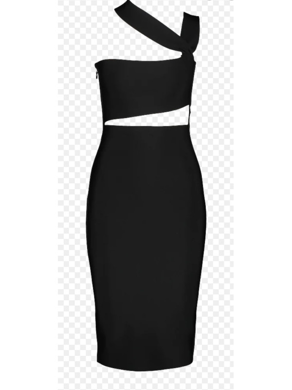 Rochie midi cu decupaj bandaj 