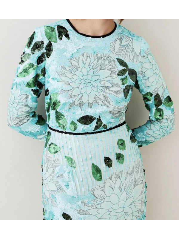 ROCHIE CU PAIETE VERDE