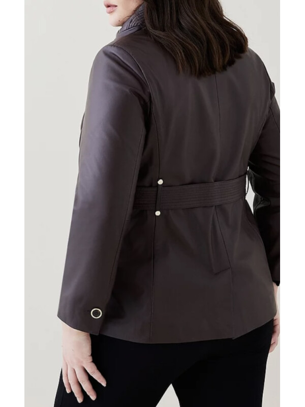 SACOU SCURT DIN PIELE NATURALA