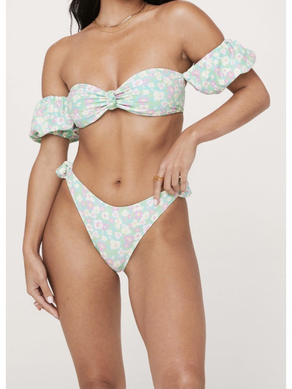 Set cu mâneci bufante cu flori