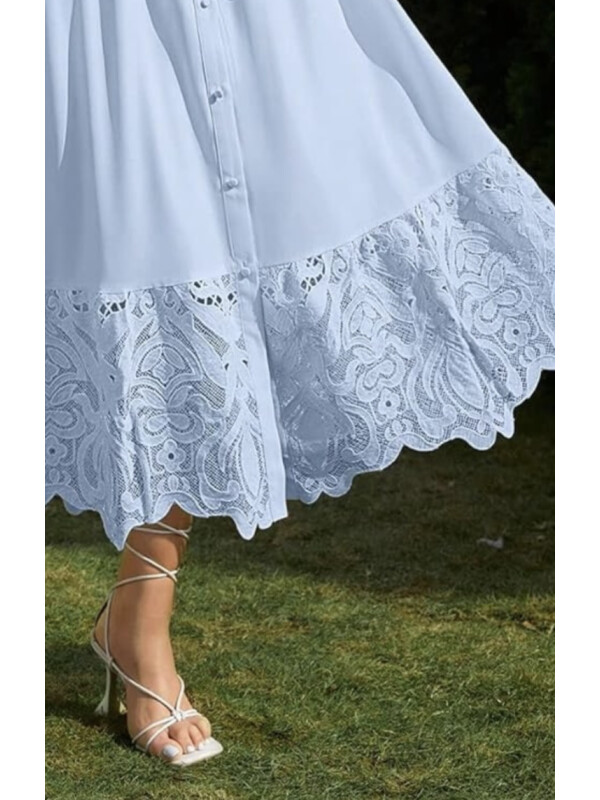 ROCHIE CU DANTELA BLUE