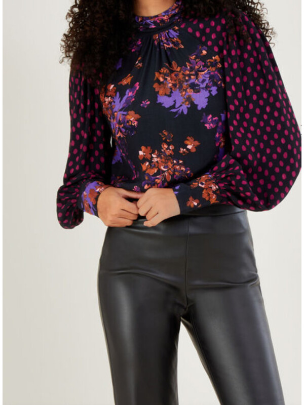 Bluza Kiera cu imprimeu floral,din viscoza sustenabila