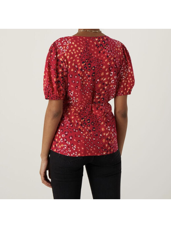 Bluză petrecută cu imprimeu animal