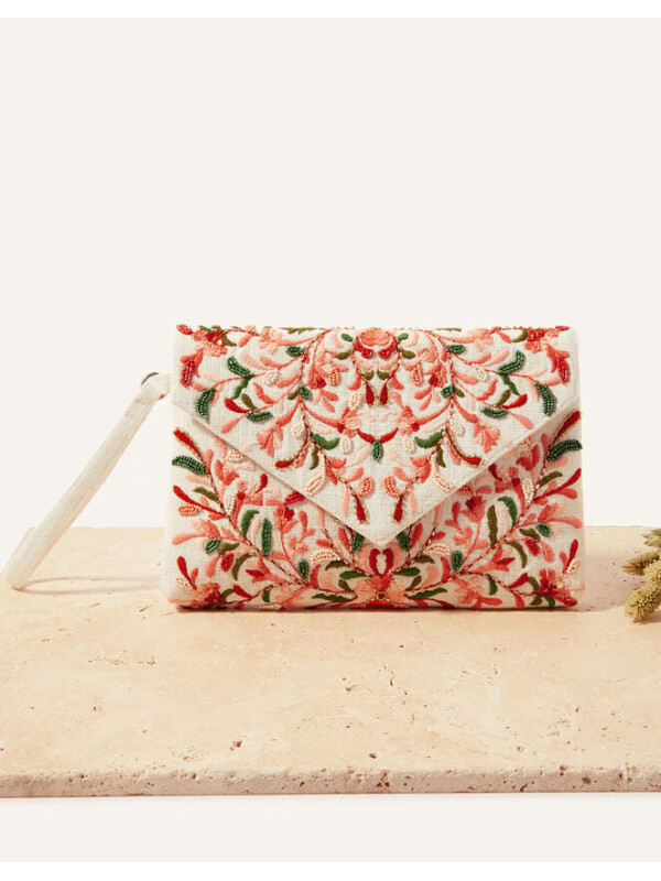 Clutch tip plic brodat cu mărgele-Monsoon-Multicolor-UNIVERSALA