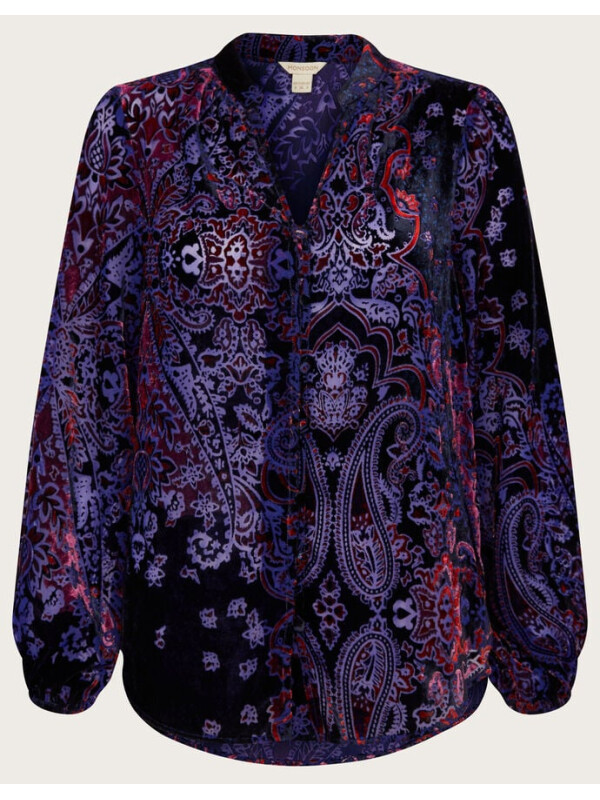 Bluză Paisley Devore mov