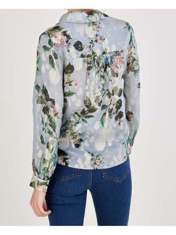 Bluza Vinnie cu imprimeu floral gri