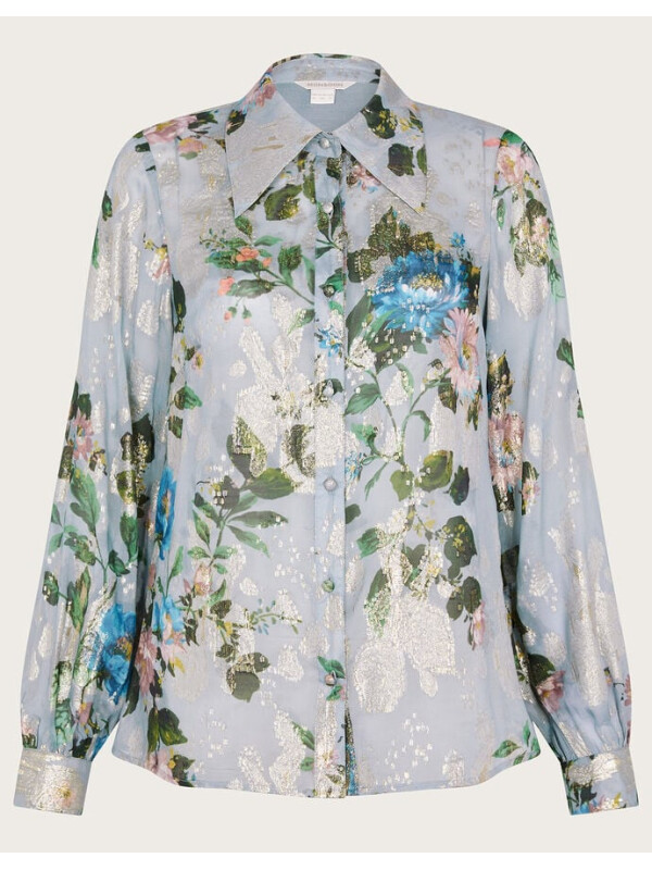 Bluza Vinnie cu imprimeu floral gri