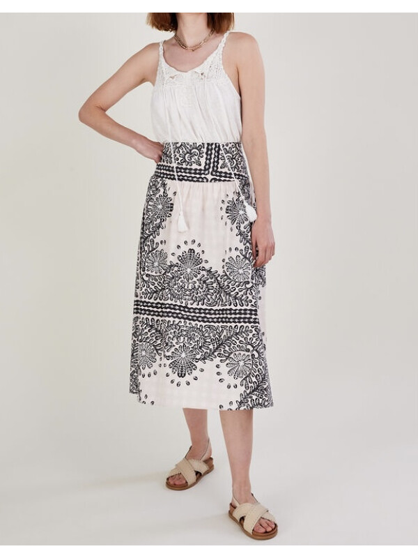 Fusta poplin ivory-Crem-38