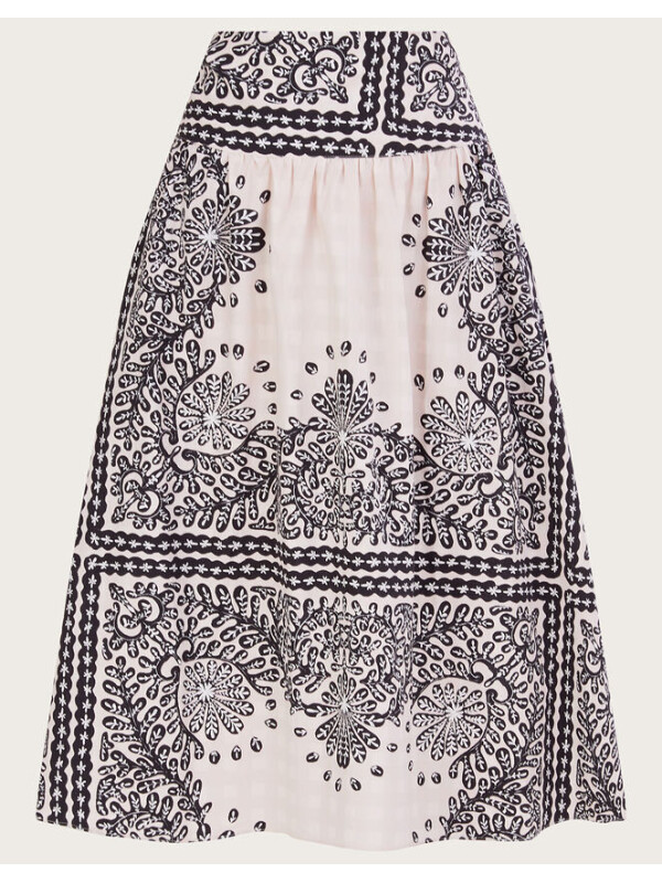 Fusta poplin ivory-Crem-38