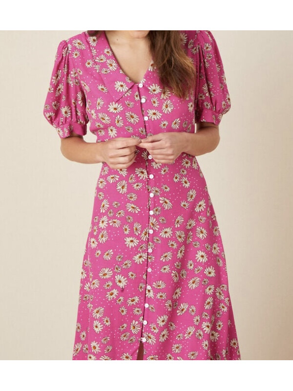 Rochie cămașă florală Sonya roz