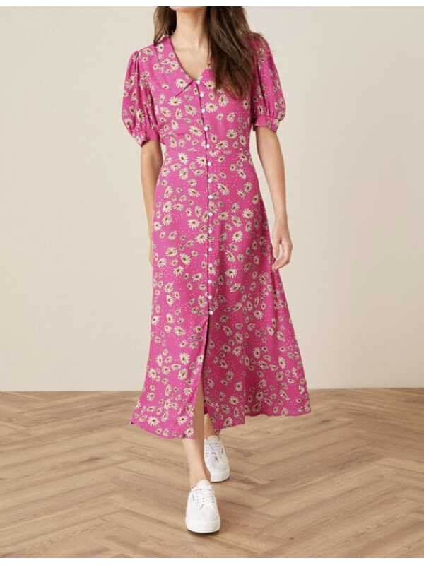 Rochie cămașă florală Sonya roz