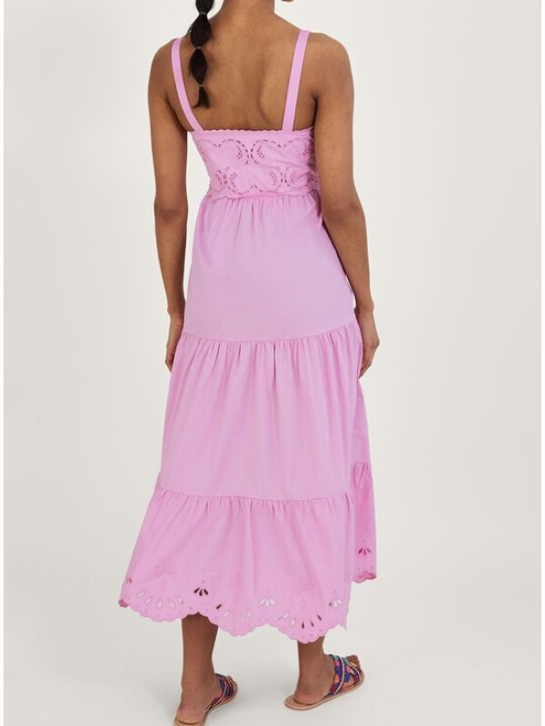 Rochie Cirilla cu detalii tăiate, roz. -Roz-42