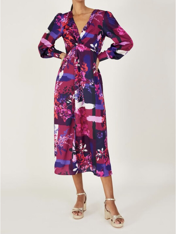 Rochia midi Darcie Satin Print-Roz-38