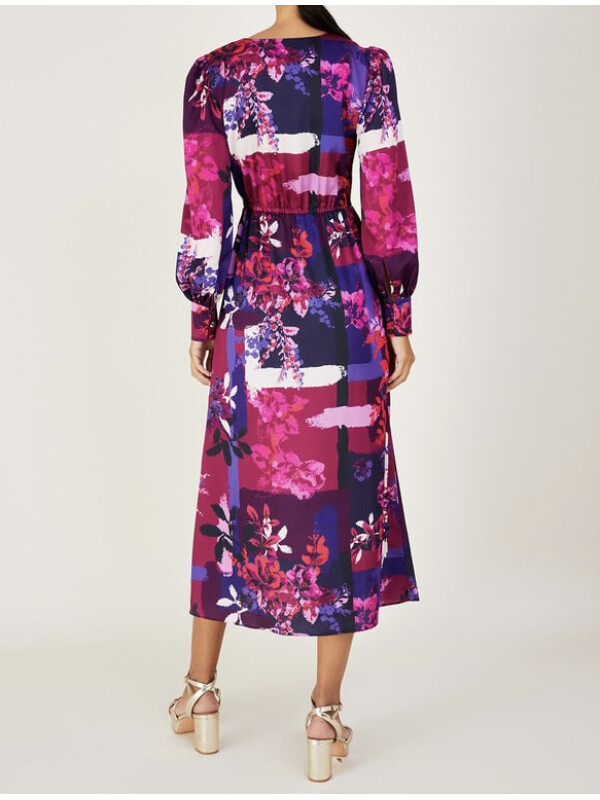 Rochia midi Darcie Satin Print-Roz-38