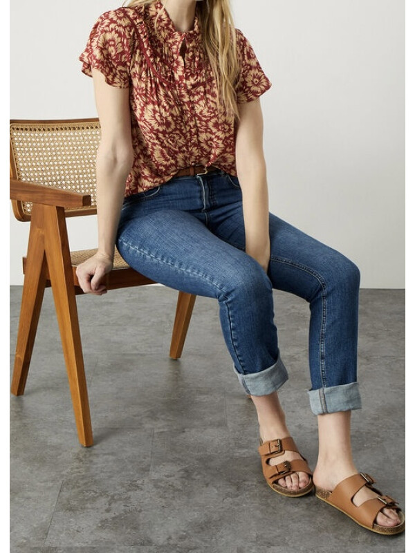 Bluză cu imprimeu floral Ikat