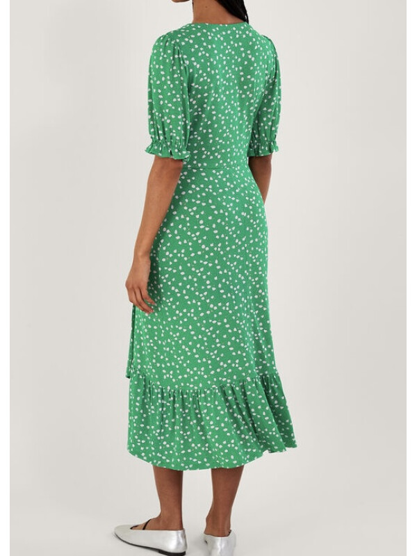 Rochie petrecută Hattie cu buline-Verde-S