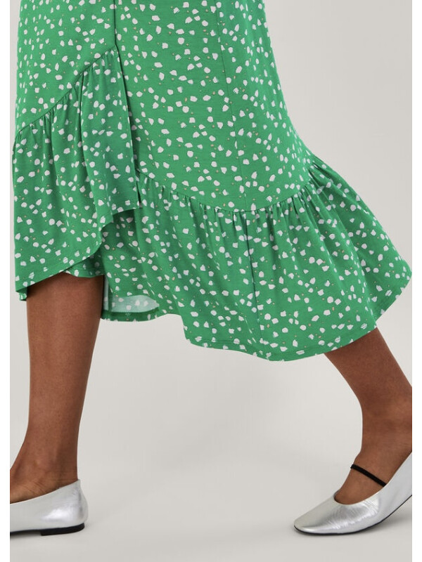 Rochie petrecută Hattie cu buline-Verde-S