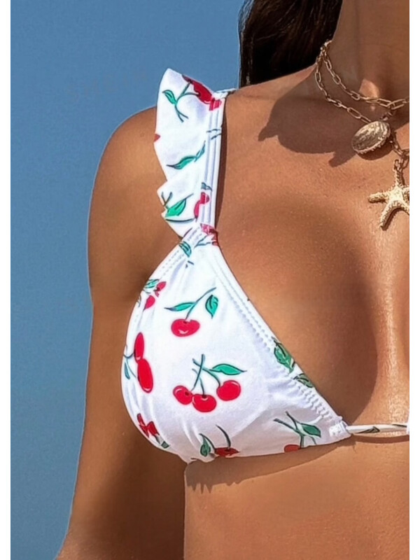 Costum de baie Cherry -Alb-XS