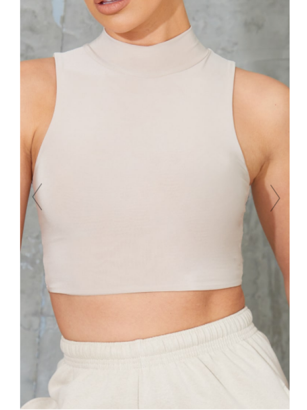 CROP TOP RACER CU GÂT ÎNALT 