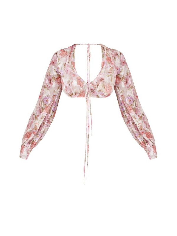 TOP CU MOTIVE FLORALE