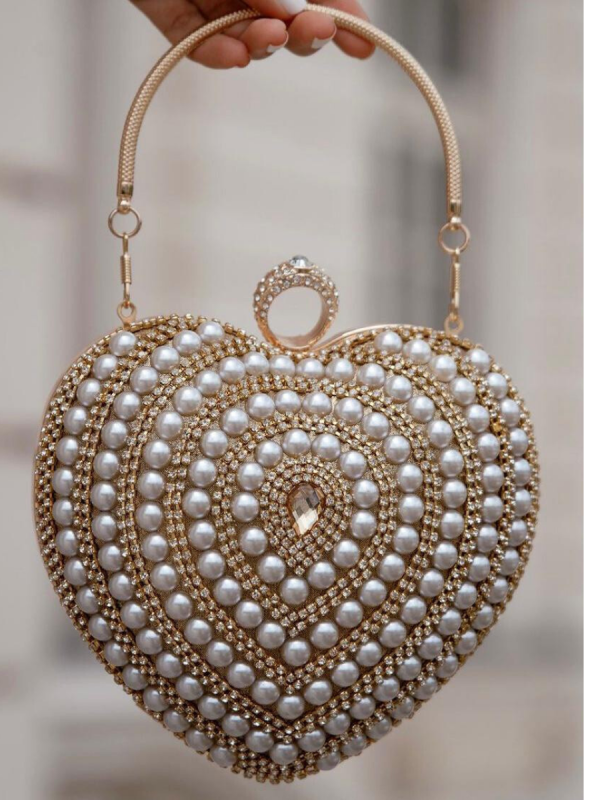 CLUTCH CU PERLE SI PIETRE