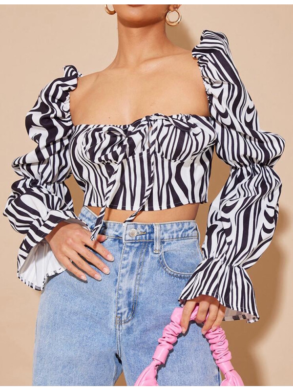 TOP CU IMPRIMEU ZEBRĂ