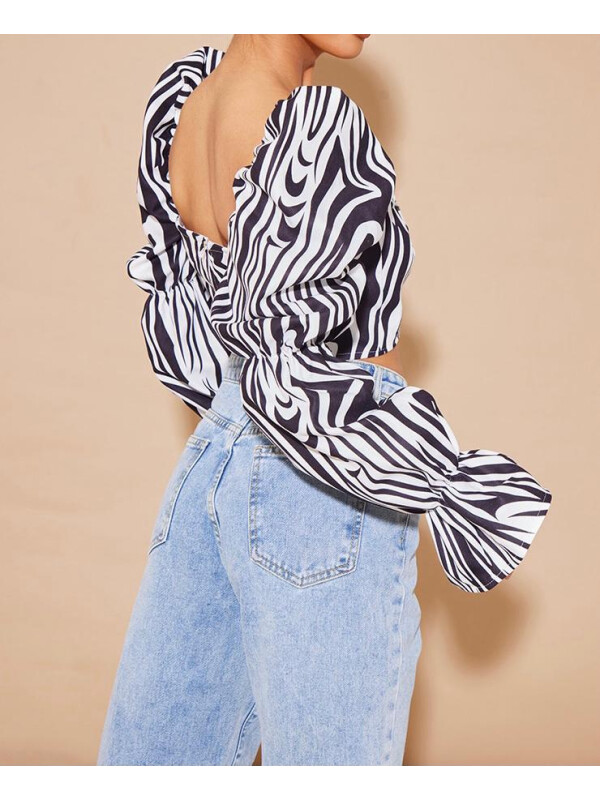 TOP CU IMPRIMEU ZEBRĂ