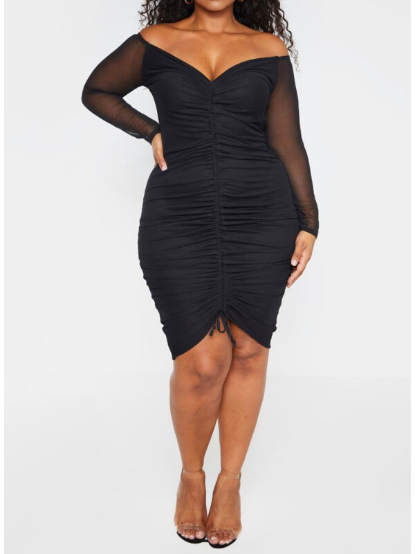 ROCHIE CU MÂNECI TRANSPARENTE 