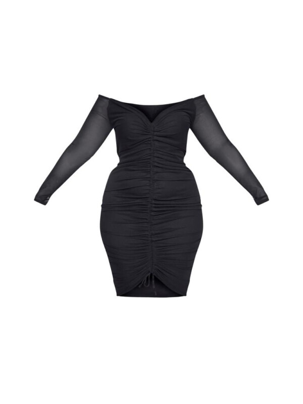 ROCHIE CU MÂNECI TRANSPARENTE 