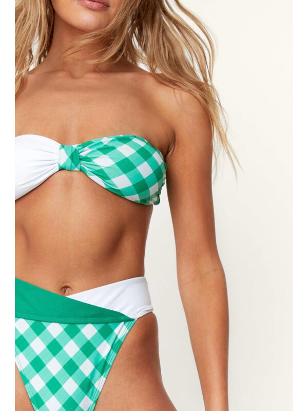 COSTUM DE BAIE ALB & VERDE