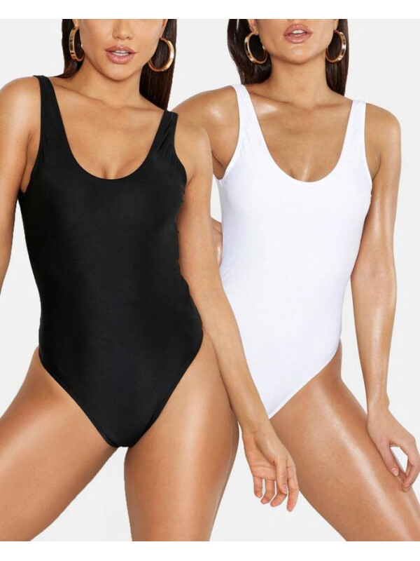 COSTUM DE BAIE SIMPLU-Negru