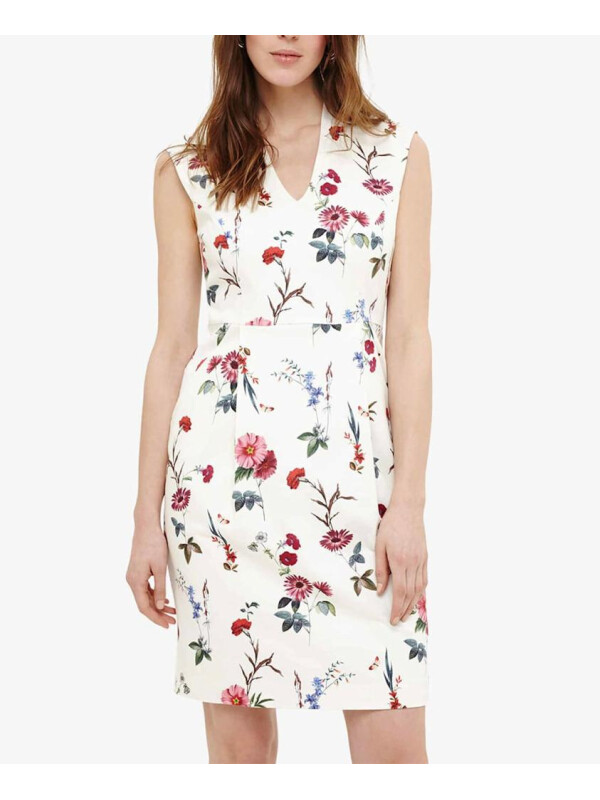 ROCHIE ALBĂ CU FLORI 