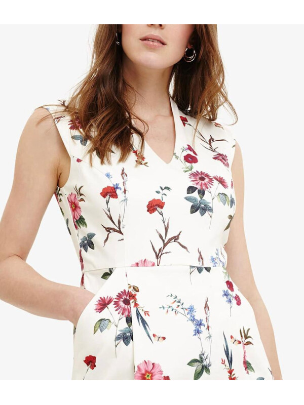 ROCHIE ALBĂ CU FLORI 