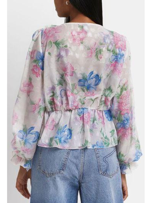 BLUZĂ CU IMPRIMEU FLORI