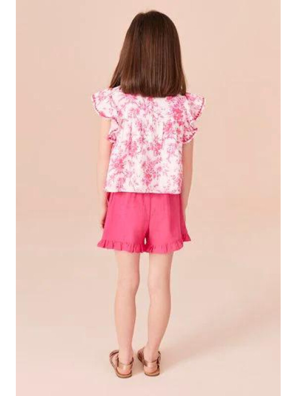 SET BLUZA SI PANTALONI SCURTI-8 ani 