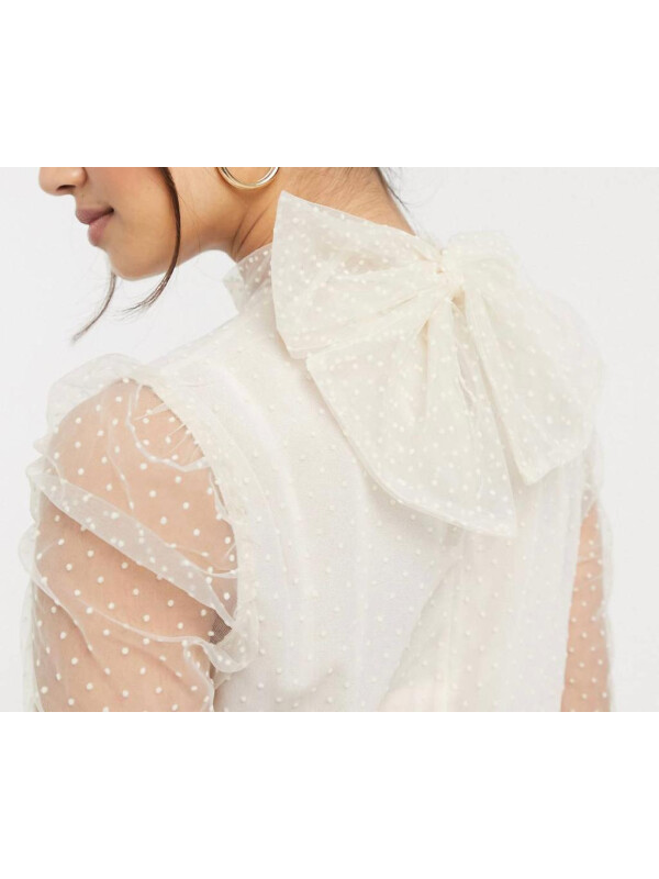 BLUZA MANECI TRANSPARENTE