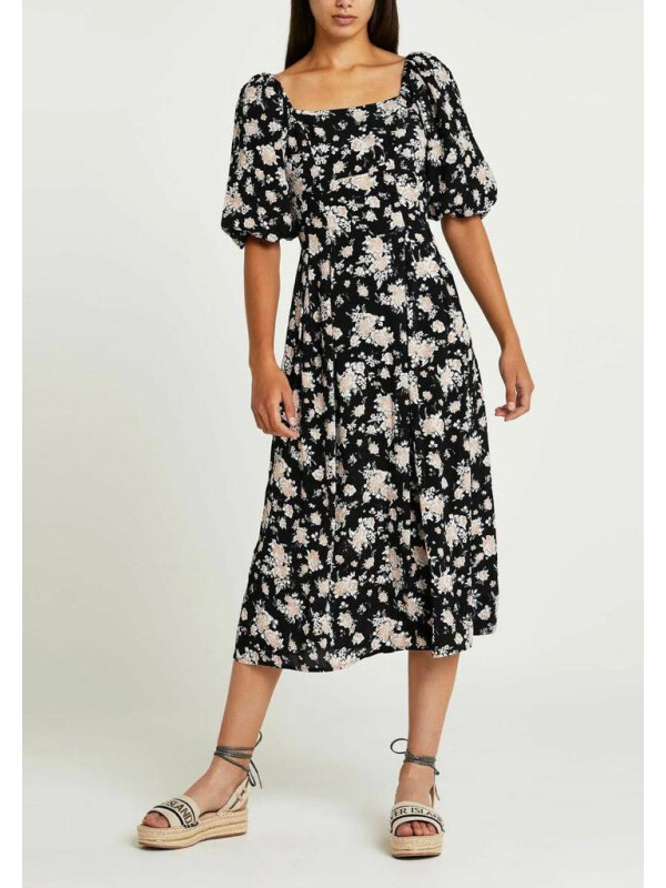 ROCHIE CU IMPRIMEU FLORAL SI DECOLTEU