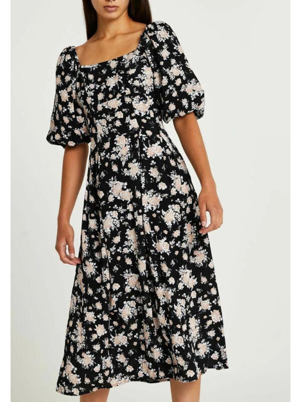 ROCHIE CU IMPRIMEU FLORAL SI DECOLTEU
