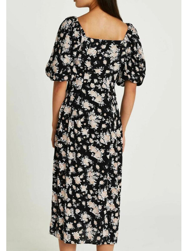 ROCHIE CU IMPRIMEU FLORAL SI DECOLTEU