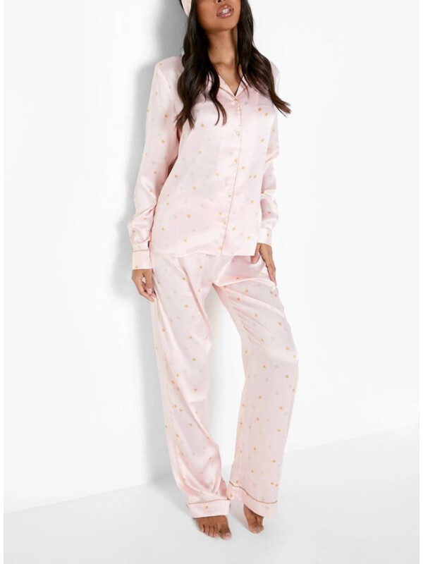 SET PIJAMA CU ASPECT SATINAT
