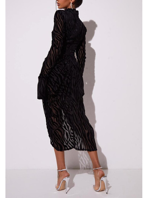 ROCHIE MIDI DRAPATA NEGRU