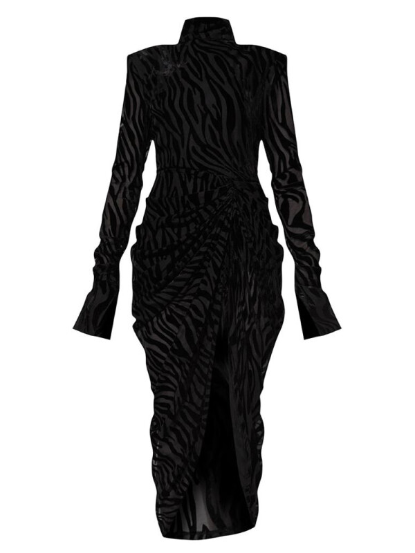 ROCHIE MIDI DRAPATA NEGRU